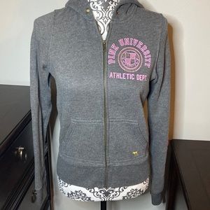 Victoria Secret VS Pink Zip Up Hoodie Grey - size XS
